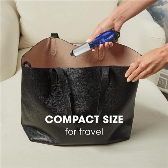 Travel Curling Iron, Mini 1 Inch Ceramic Curling Iron in Blue - Picture 5 of 7